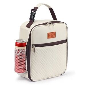 Dirgee Insulated Lunch Bag Leakproof Freezable Cooler Bag - White NEW